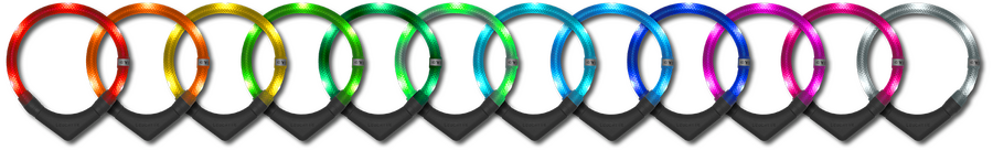 LED šviesos apykaklė Leuchtie visos spalvos